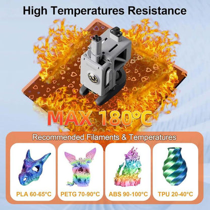 3D Printer Build Plate Spring Steel Sheet For ANYCUBIC 268x256mm, Style:Love + Water Drop PEH Film - Parts by buy2fix | Online Shopping UK | buy2fix