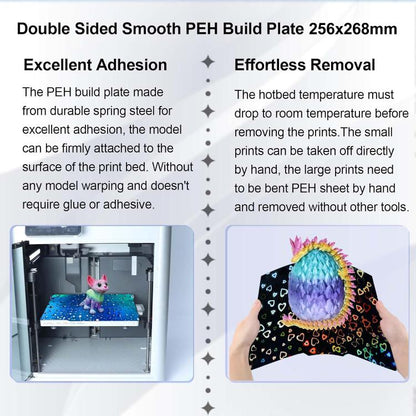 3D Printer Build Plate Spring Steel Sheet For ANYCUBIC 268x256mm, Style:Love + Water Drop PEH Film - Parts by buy2fix | Online Shopping UK | buy2fix