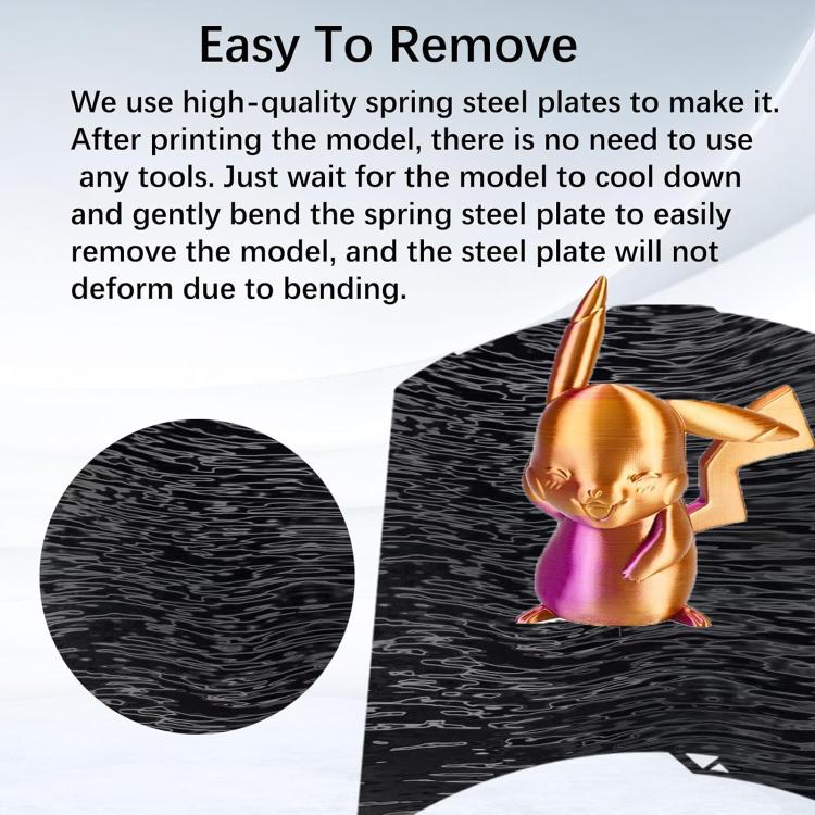 3D Printer Build Plate Spring Steel Sheet For ANYCUBIC 268x256mm, Style:Satin + Water Ripple PRN Film - Parts by buy2fix | Online Shopping UK | buy2fix