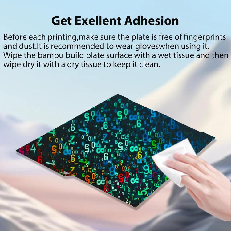 3D Printer Build Plate Spring Steel Sheet For ANYCUBIC 268x256mm, Style:Number + Letter Film - Parts by buy2fix | Online Shopping UK | buy2fix