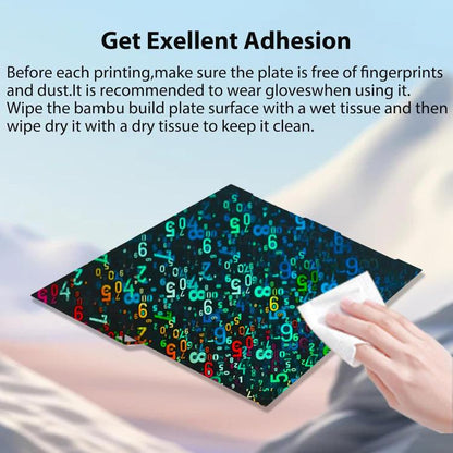 3D Printer Build Plate Spring Steel Sheet For ANYCUBIC 268x256mm, Style:Number + Letter Film - Parts by buy2fix | Online Shopping UK | buy2fix