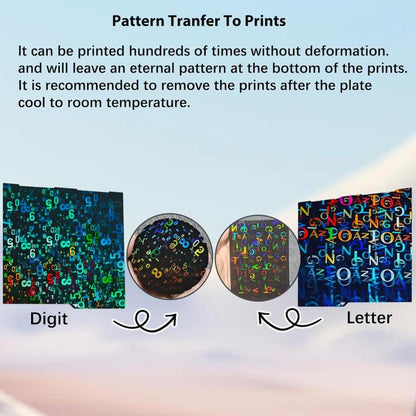 3D Printer Build Plate Spring Steel Sheet For ANYCUBIC 268x256mm, Style:Number + Letter Film - Parts by buy2fix | Online Shopping UK | buy2fix