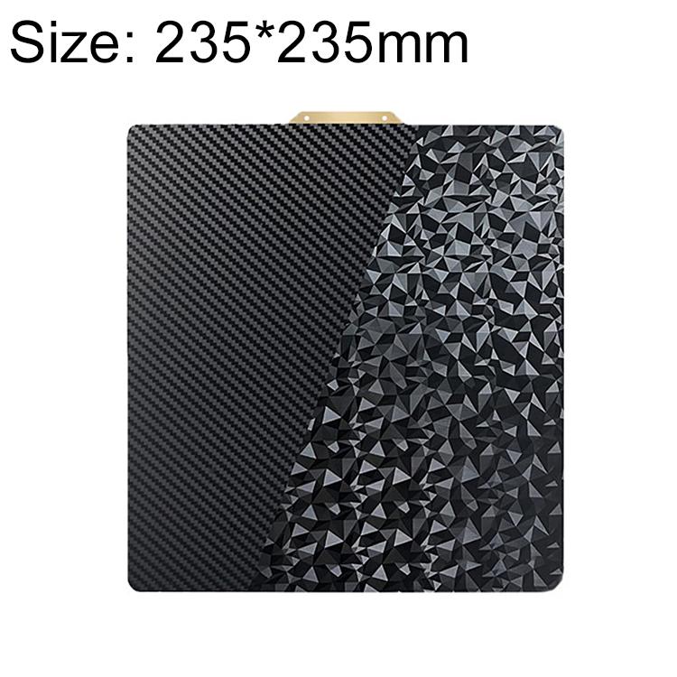 PET Carbon Fiber PEO Diamond Film Double-Sided 3D Printer Build Plate, Size:235x235mm - Parts by buy2fix | Online Shopping UK | buy2fix