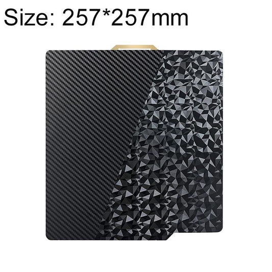 PET Carbon Fiber PEO Diamond Film Double-Sided 3D Printer Build Plate, Size:257x257mm - Parts by buy2fix | Online Shopping UK | buy2fix