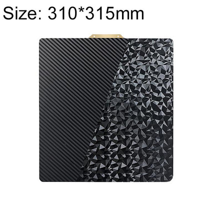 PET Carbon Fiber PEO Diamond Film Double-Sided 3D Printer Build Plate, Size:310x315mm - Parts by buy2fix | Online Shopping UK | buy2fix