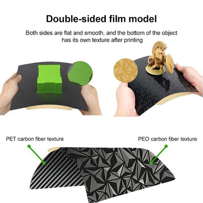 PET Carbon Fiber PEO Diamond Film Double-Sided 3D Printer Build Plate, Size:310x315mm - Parts by buy2fix | Online Shopping UK | buy2fix