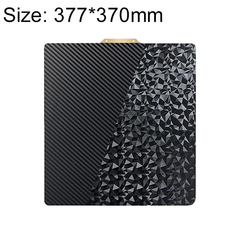 PET Carbon Fiber PEO Diamond Film Double-Sided 3D Printer Build Plate, Size:377x370mm - Parts by buy2fix | Online Shopping UK | buy2fix