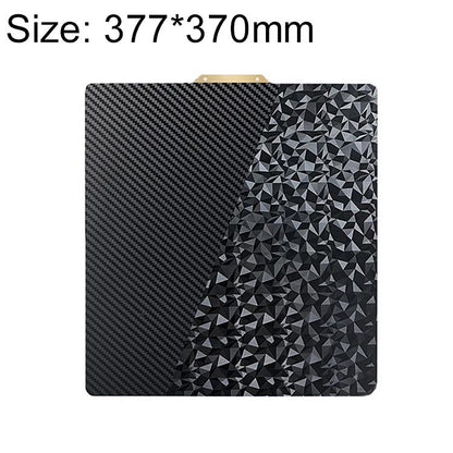 PET Carbon Fiber PEO Diamond Film Double-Sided 3D Printer Build Plate, Size:377x370mm - Parts by buy2fix | Online Shopping UK | buy2fix