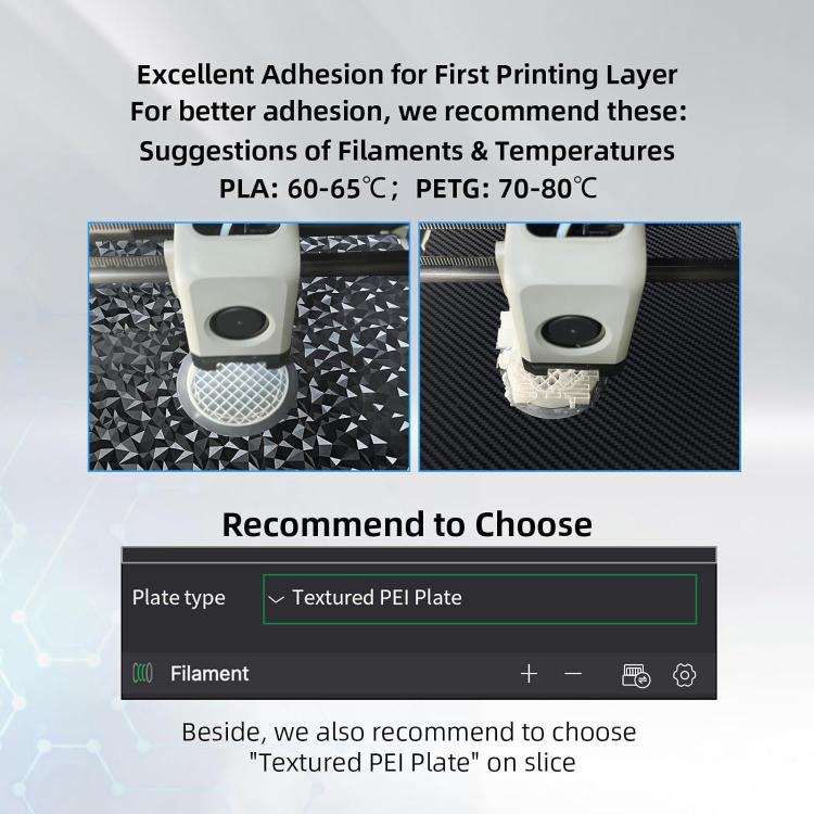 PET Carbon Fiber PEO Diamond Film Double-Sided 3D Printer Build Plate, Size:377x370mm - Parts by buy2fix | Online Shopping UK | buy2fix