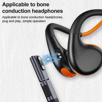 Smart Watch / Bone Conduction Earphone USB-C / Type-C Interface Adapter Converter, Type:2 Pin 2.8mm(Black) - Other Accessories by buy2fix | Online Shopping UK | buy2fix