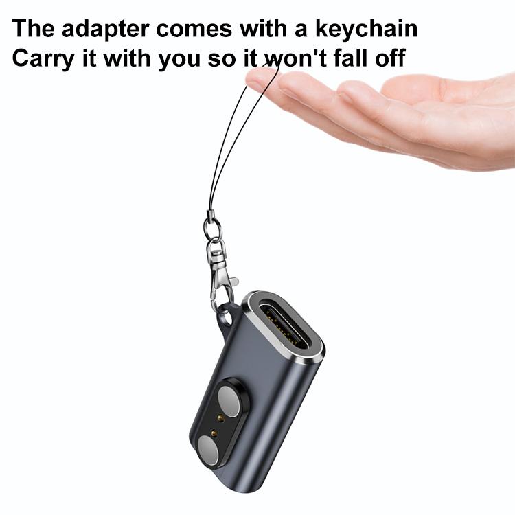 Smart Watch / Bone Conduction Earphone USB-C / Type-C Interface Adapter Converter, Type:2 Pin 2.8mm(Black) - Other Accessories by buy2fix | Online Shopping UK | buy2fix