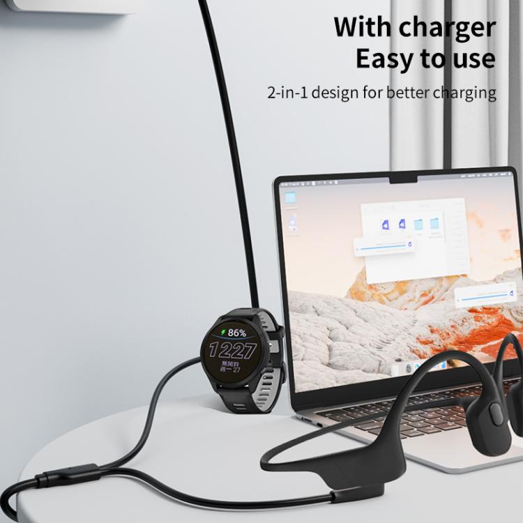 2 in 1 Earphone & Smart Watch Charging Adapter Cable for Shokz & Garmin, Interface:Type-C - Earphone Adapter by buy2fix | Online Shopping UK | buy2fix