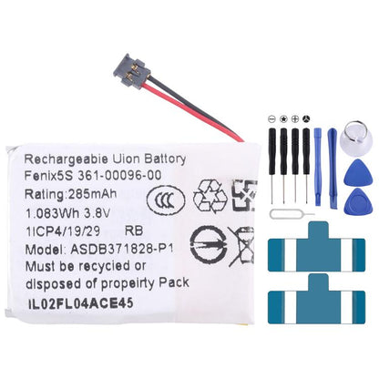 For Garmin Fenix 5S 361-00096-00 285mA Battery Replacement - For Watch by buy2fix | Online Shopping UK | buy2fix