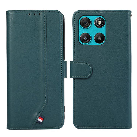 For Motorola Moto G67 Power/G57 Power ABEEL Delicate Texture Splicing RFID Leather Phone Case(Green)