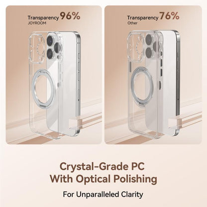 For iPhone 16 Pro JOYROOM JR-16JL6 Ultra-Thin Magnetic Phone Case with 360 Rotatable Ring(Silver) - iPhone 16 Pro Cases by JOYROOM | Online Shopping UK | buy2fix