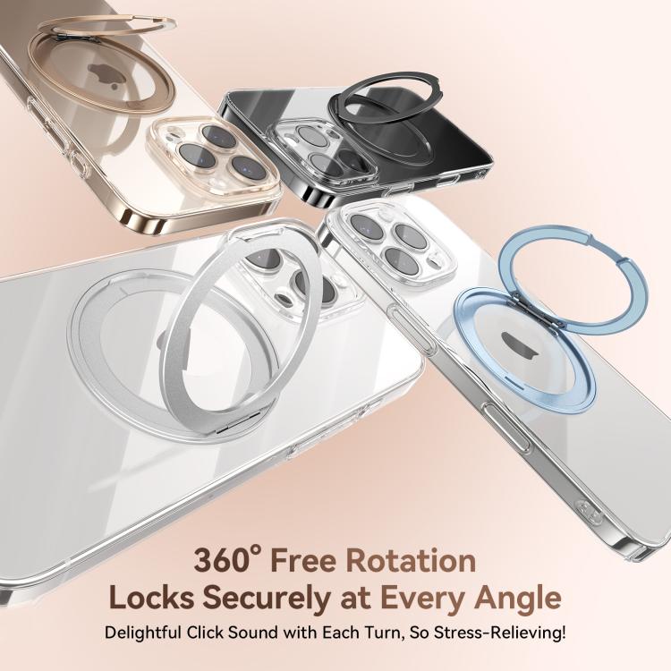 For iPhone 16 Pro JOYROOM JR-16JL6 Ultra-Thin Magnetic Phone Case with 360 Rotatable Ring(Silver) - iPhone 16 Pro Cases by JOYROOM | Online Shopping UK | buy2fix