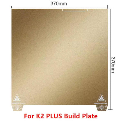 3D Printer Build Plate Spring Steel Sheet For Creality K2 Plus, Style:Gold / Single-sided PEI Coating - Parts by buy2fix | Online Shopping UK | buy2fix
