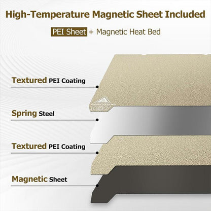 3D Printer Build Plate Spring Steel Sheet For Creality K2 Plus, Style:Gold / Single-sided PEI Coating - Parts by buy2fix | Online Shopping UK | buy2fix