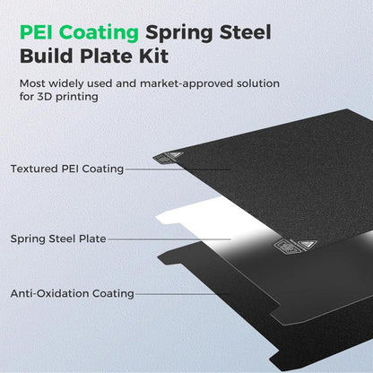 3D Printer Build Plate Spring Steel Sheet For Creality K2 Plus, Style:Black / Single-sided PEI Coating - Parts by buy2fix | Online Shopping UK | buy2fix