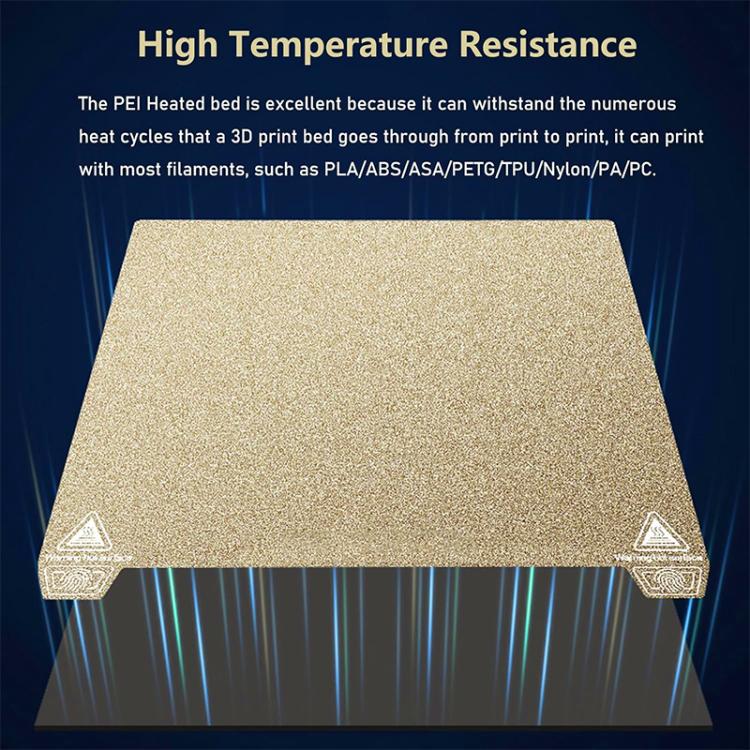 3D Printer Build Plate Spring Steel Sheet For Creality K2 Plus, Style:Gold / Double-sided PEI Coating - Parts by buy2fix | Online Shopping UK | buy2fix