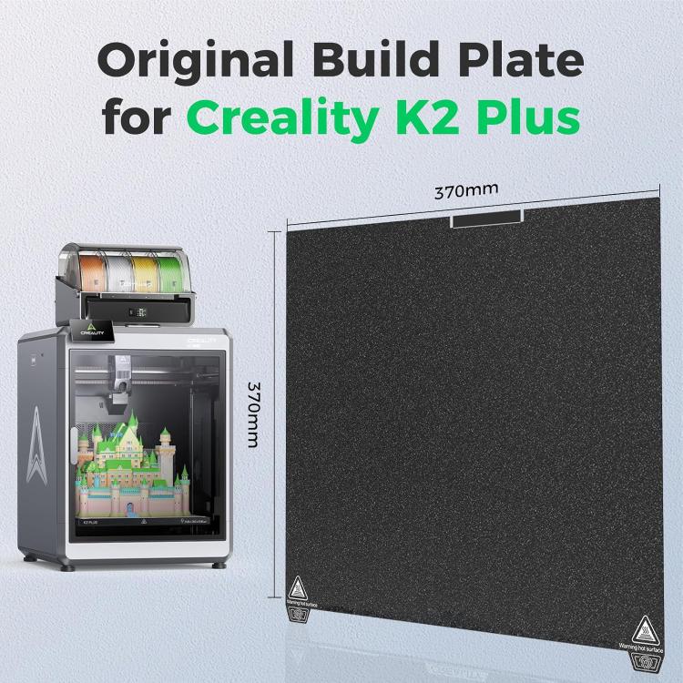 3D Printer Build Plate Spring Steel Sheet For Creality K2 Plus, Style:Black / Double-sided PEI Coating - Parts by buy2fix | Online Shopping UK | buy2fix