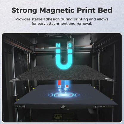 3D Printer Build Plate Spring Steel Sheet For Creality K2 Plus, Style:Black / Double-sided PEI Coating - Parts by buy2fix | Online Shopping UK | buy2fix