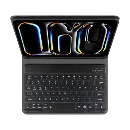 For iPad Air 5 / Air 4 10.9 Colorful Backlight Bluetooth Keyboard Leather Tablet Case(Black) - For iPad Air by buy2fix | Online Shopping UK | buy2fix