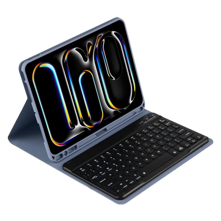 For iPad Air 5 / Air 4 10.9 Colorful Backlight Bluetooth Keyboard Leather Tablet Case(Dark Purple) - For iPad Air by buy2fix | Online Shopping UK | buy2fix