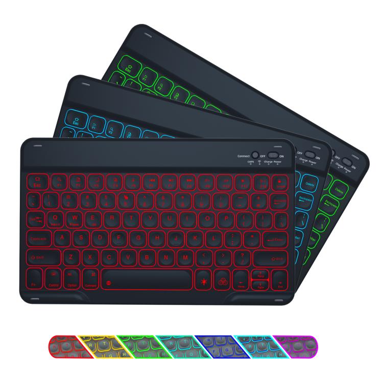 For iPad Air 5 / Air 4 10.9 Colorful Backlight Bluetooth Keyboard Leather Tablet Case(Dark Green) - For iPad Air by buy2fix | Online Shopping UK | buy2fix