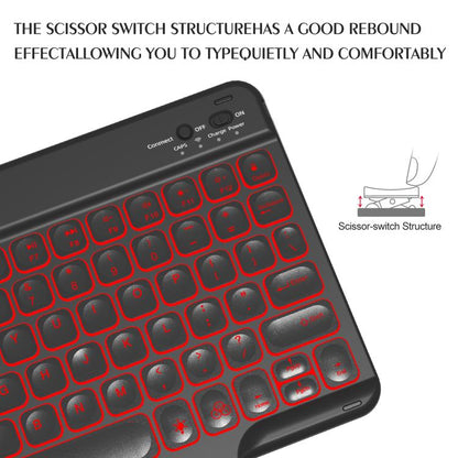 For iPad Air 11 2024 / Air 11 2025 Colorful Backlight Bluetooth Keyboard Leather Tablet Case(Dark Green) - For iPad Air by buy2fix | Online Shopping UK | buy2fix