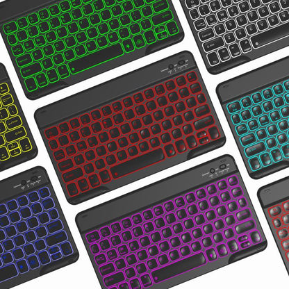 For iPad Air 5 / Air 4 10.9 Colorful Backlight Bluetooth Keyboard Leather Tablet Case(Black) - For iPad Air by buy2fix | Online Shopping UK | buy2fix