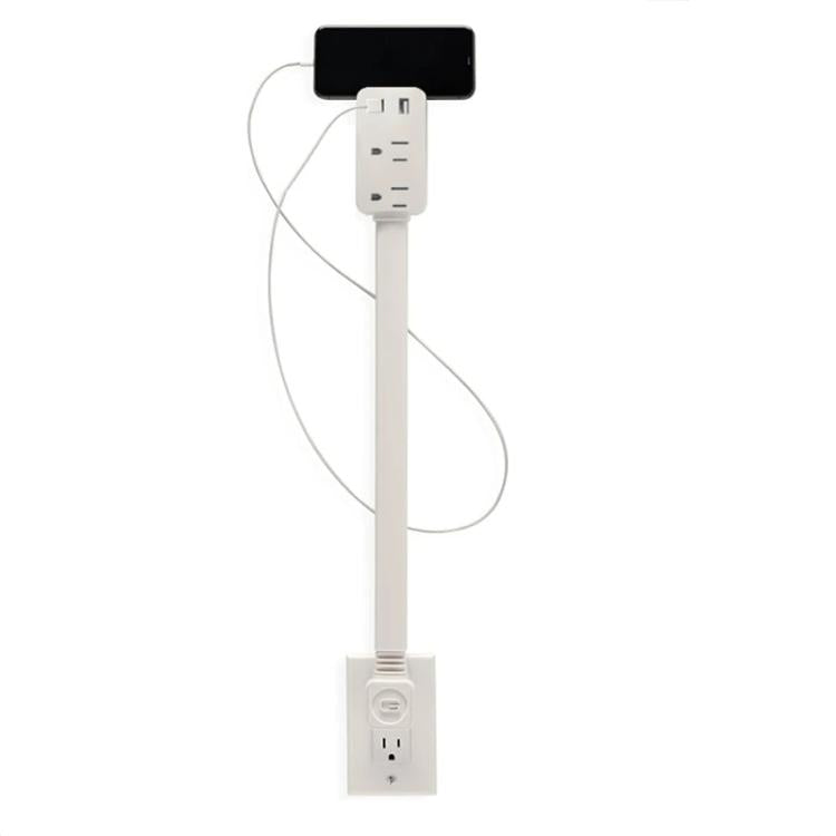 US Plug Power Outlet Extender Power Socket Extension Tool With USB / Type-C Fast Charging(White) - Extension Socket by buy2fix | Online Shopping UK | buy2fix
