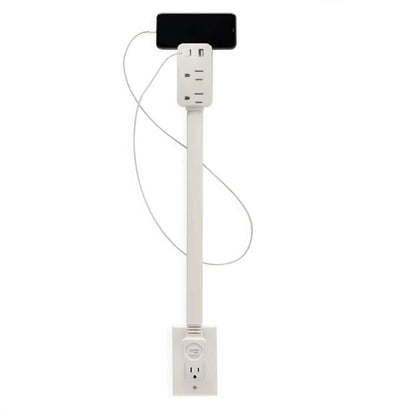 US Plug Power Outlet Extender Power Socket Extension Tool With USB / Type-C Fast Charging(White) - Extension Socket by buy2fix | Online Shopping UK | buy2fix