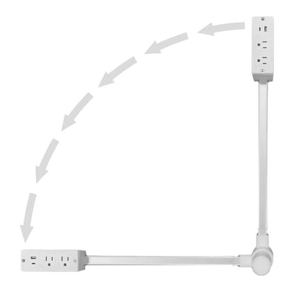 US Plug Power Outlet Extender Power Socket Extension Tool With USB / Type-C Fast Charging(White) - Extension Socket by buy2fix | Online Shopping UK | buy2fix