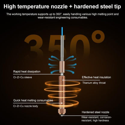 For Creality K2 / Hi 0.4mm Removable Steel Nozzle 3D Printer Part - Parts by buy2fix | Online Shopping UK | buy2fix