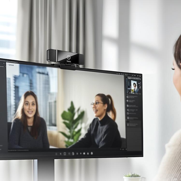 hoco D100 1080P 2MP USB Computer Camera(Black) - HD Camera by hoco | Online Shopping UK | buy2fix