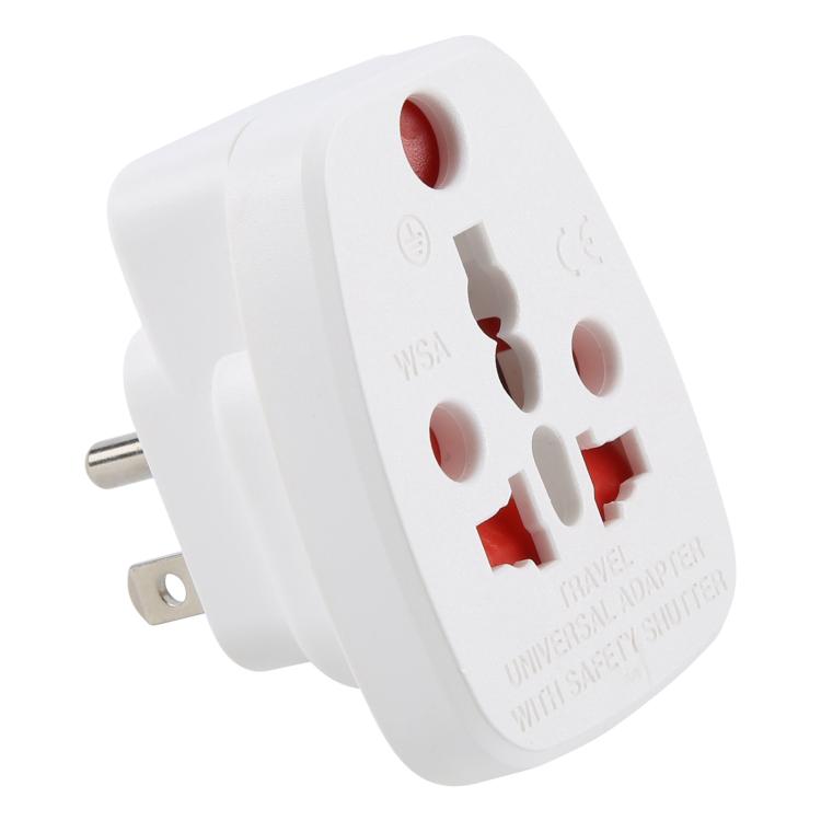 WSA-6 US / JP Plug Global Travel Universal Adapter with Safety Shutter(White) - Plug Adaptor by buy2fix | Online Shopping UK | buy2fix