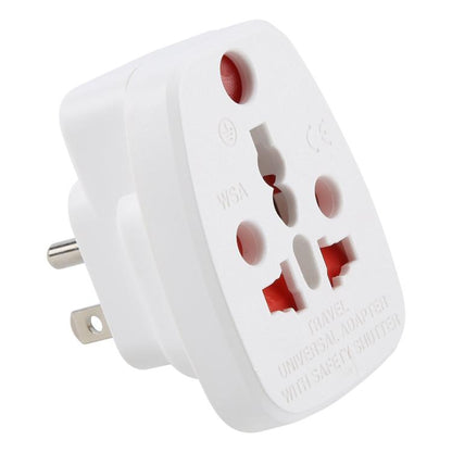 WSA-6 US / JP Plug Global Travel Universal Adapter with Safety Shutter(White) - Plug Adaptor by buy2fix | Online Shopping UK | buy2fix