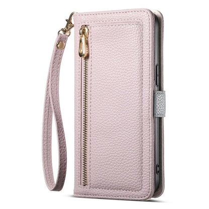 For iPhone 16 Plus ESEBLE E11 Colorful Litchi Pattern Zipper Wallet Leather Phone Case(Light Purple) - iPhone 16 Plus Cases by ESEBLE | Online Shopping UK | buy2fix