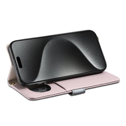 For iPhone 16 Plus ESEBLE E11 Colorful Litchi Pattern Zipper Wallet Leather Phone Case(Light Purple) - iPhone 16 Plus Cases by ESEBLE | Online Shopping UK | buy2fix