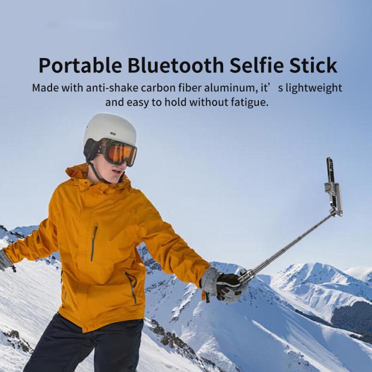 FUNSNAP P15 mini Portable Mini BT Handle Phone Selfie Stick Live Streaming Stand(White) - Selfie Sticks by FUNSNAP | Online Shopping UK | buy2fix