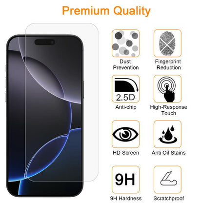 For iPhone 16 Pro Max 10pcs xDfind 0.26mm 9H 2.5D Middle Aluminum Tempered Glass Film - iPhone 16 Pro Max Tempered Glass by xDfind | Online Shopping UK | buy2fix