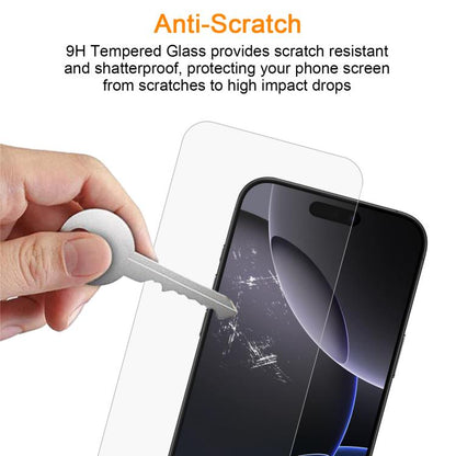 For iPhone 16 Pro Max 10pcs xDfind 0.26mm 9H 2.5D Middle Aluminum Tempered Glass Film - iPhone 16 Pro Max Tempered Glass by xDfind | Online Shopping UK | buy2fix