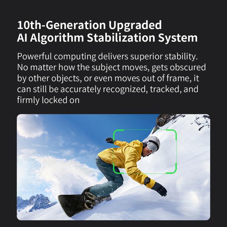 FUNSNAP CM8 Smartphone Stabilizer Foldable 3-axis Anti-shake Vlog Shooting Gimbal, AI Version(Black) - Handheld Gimbals by FUNSNAP | Online Shopping UK | buy2fix