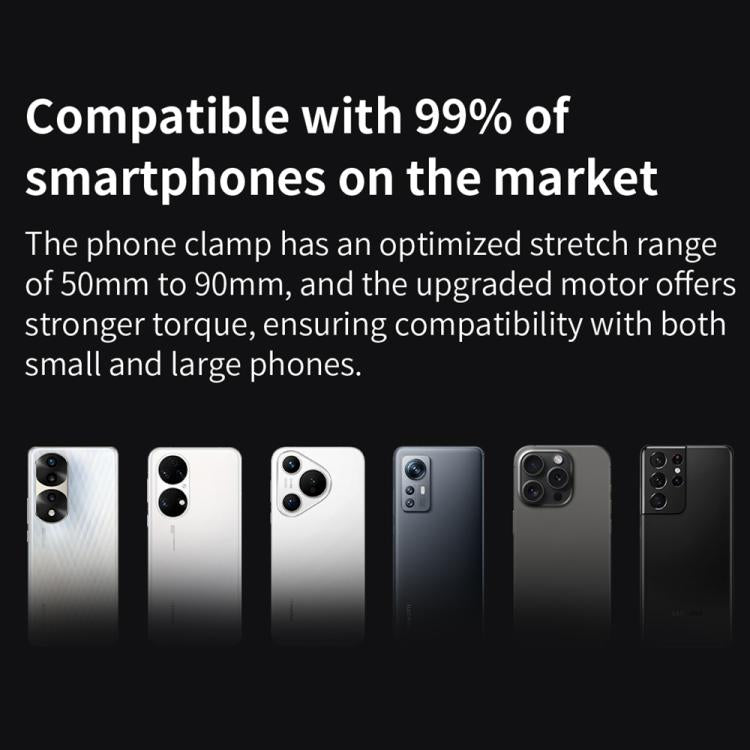 FUNSNAP CM8 Smartphone Stabilizer Foldable 3-axis Anti-shake Vlog Shooting Gimbal, AI Version(Black) - Handheld Gimbals by FUNSNAP | Online Shopping UK | buy2fix