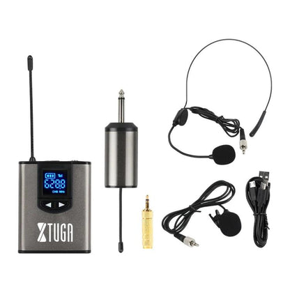 XTUGA  A1 UHF Wireless Headset Lavalier Microphone System with Bodypack Transmitter(Black) - Microphone by XTUGA | Online Shopping UK | buy2fix