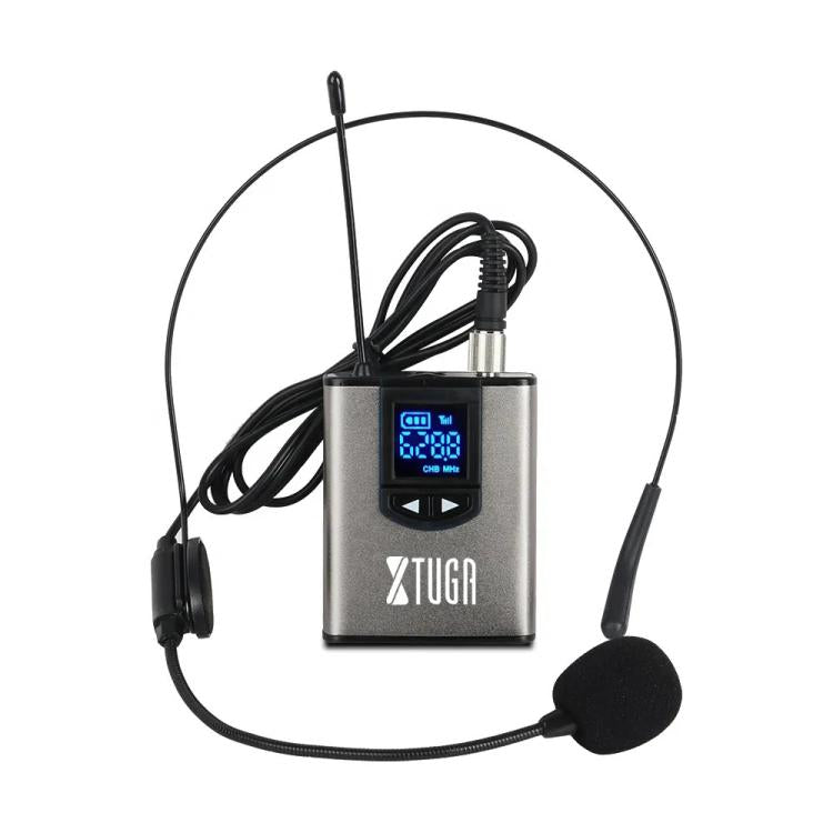 XTUGA  A1 UHF Wireless Headset Lavalier Microphone System with Bodypack Transmitter(Black) - Microphone by XTUGA | Online Shopping UK | buy2fix