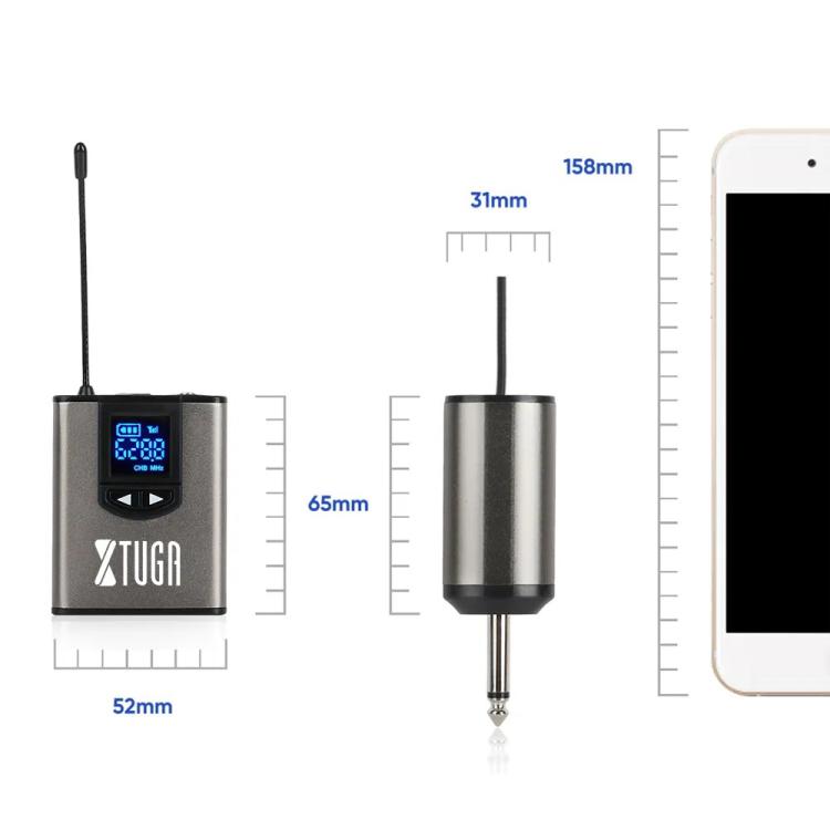 XTUGA  A1 UHF Wireless Headset Lavalier Microphone System with Bodypack Transmitter(Black) - Microphone by XTUGA | Online Shopping UK | buy2fix