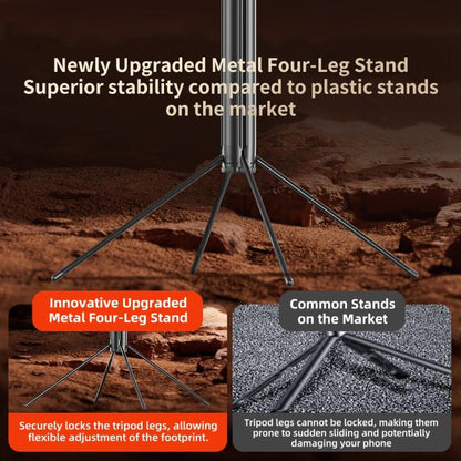 FUNSNAP A8 AI Smart Face Tracking Selfie Stick 5-axis Anti-shake Stand(Black) - Selfie Sticks by FUNSNAP | Online Shopping UK | buy2fix