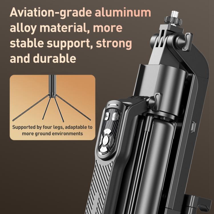 FUNSNAP A8 AI Smart Face Tracking Selfie Stick 5-axis Anti-shake Stand(Black) - Selfie Sticks by FUNSNAP | Online Shopping UK | buy2fix